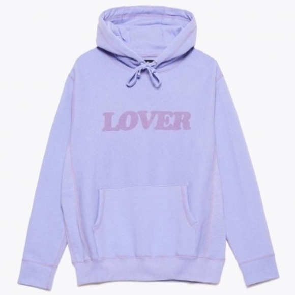 Bianca Chandon Lover Hoodie Cropped in Lavender sz XL - Picture 1 of 7